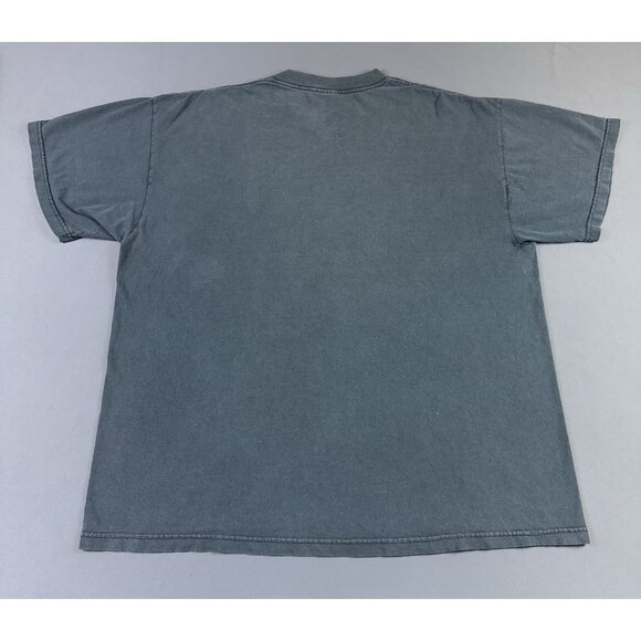 Rare Vintage 90s New York City NYC Black Faded Shirt Stitched Logo Spell Out XL - Picture 2 of 10